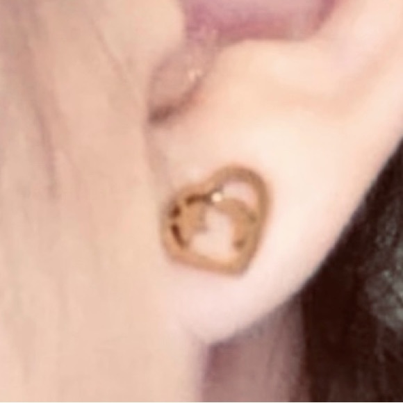 “Night Sky in my Heart” Gold Stainless Steel Lasercut Crescent Star Stellar Stud - Picture 10 of 11